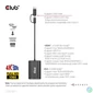 Kép 13/15 - Club 3D Átalakító - CSV-1611(USB-C (USB-A Adapterrel) to Dual HDMI (4K/30Hz) / VGA (1080/60Hz))