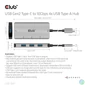Kép 8/11 - Club 3D USB Hub - CSV-1547 (USB-C Gen 2 to 4xUSB-A 10 Gbps)