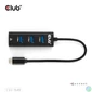 Kép 5/8 - Club 3D USB Hub - CSV-1549 (3.2 USB-C Gen 1 to 3xUSB-A, RJ45,1Gbps)