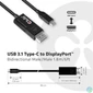 Kép 5/7 - Club 3D Kábel - CAC-1557 (USB-C to DisplayPort 1.4, HDR, 1,8m, 8K60Hz)
