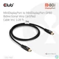 Kép 5/5 - Club 3D Kábel - CAC-1165 (Mini DisplayPort  M/M, DP80, 80Gbps, 1m, 4K240Hz/8K60Hz/10K60Hz)