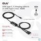 Kép 6/11 - Club 3D Kábel - CAC-1527 (USB-C Y kábel, 100W PD, 1.83m, 2xUSB-C)