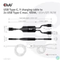 Kép 7/11 - Club 3D Kábel - CAC-1527 (USB-C Y kábel, 100W PD, 1.83m, 2xUSB-C)