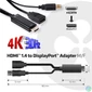 Kép 3/7 - Club 3D Átalakító - CAC-2330 (HDMI to DisplayPort, 4K30Hz, FHD120Hz, USB-A táp)