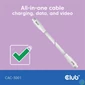 Kép 3/8 - Club 3D Kábel - CAC-3001 (USB-C, PD 240W, 20Gbps, 4K60Hz, fehér, M/M, 2m)