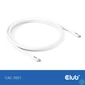 Kép 7/8 - Club 3D Kábel - CAC-3001 (USB-C, PD 240W, 20Gbps, 4K60Hz, fehér, M/M, 2m)