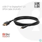 Kép 2/7 - Club 3D Kábel - CAC-1563 (USB-C to DisplayPort 2.1, 8K120Hz, 2m, M/M)