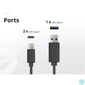 Kép 4/9 - Conceptronic telefon töltő adapter+kábel - ALTHEA17B (2xUSB-C+USB-A, 67W, USB-C töltő kábel, fekete)