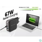 Kép 6/9 - Conceptronic telefon töltő adapter+kábel - ALTHEA17B (2xUSB-C+USB-A, 67W, USB-C töltő kábel, fekete)