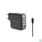 Kép 1/4 - Conceptronic telefon töltő adapter+kábel - ALTHEA18B (3xUSB-C+USB-A, 100W, USB-C töltő kábel, fekete)