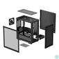 Kép 5/6 - DeepCool Számítógépház - CH370 (fekete, ablakos, 1x12cm ventilátor, Mini-ITX / Micro-ATX, 2xUSB3.0)