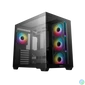 Kép 1/14 - DeepCool Számítógépház - CG530 4F (fekete, ablakos, 4x12cm A-RGB, BTF, ATX, 2xUSB3.0, 1xUSB2.0)