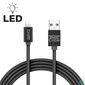Kép 1/3 - Delight kábel - Iphone Lightning töltőkábel, 1m, fekete)