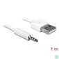 Kép 1/2 - Delock Kábel - 83182 (USB kábel iPhone, Shuffle készülékhez, fehér, 1m)