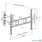 Kép 6/6 - Equip TV Fali konzol - 650342 (37"-70", Max.: 35kg, dönthető, forgatható, fekete)