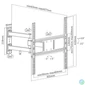 Kép 2/4 - Equip TV Fali konzol - 650341 (32"-55", Max.: 35kg, dönthető, forgatható, fekete)