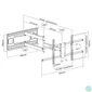 Kép 5/6 - Equip TV Fali konzol - 650327 (43"-80", Max.: 50kg, dönthető, forgatható, fekete)