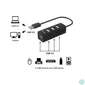 Kép 2/2 - Equip-Life USB Hub - 128955 (4 Port, USB2.0, USB tápellátás, kompakt dizájn, fekete)