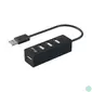 Kép 1/2 - Equip-Life USB Hub - 128955 (4 Port, USB2.0, USB tápellátás, kompakt dizájn, fekete)