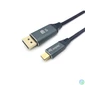 Kép 1/8 - Equip Kábel - 133423 (USB-C to DisplayPort, apa/apa, 8K/60Hz, aluminium burkolat, 3m)