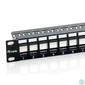 Kép 3/6 - Equip Keystone Patch Panel - 769224 (24 port, 1U, árnyékolatlan, fekete)