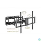 Kép 3/10 - Equip TV Fali konzol - 650343 (60"-120", Max.: 120kg, dönthető, forgatható, fekete)