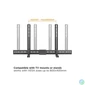 Kép 4/10 - Equip Soundbar fali konzol - 650895 (Támogatott szélesség: 86-155mm, rezgés csökkentés, fekete)