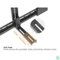 Kép 6/10 - Equip Soundbar fali konzol - 650895 (Támogatott szélesség: 86-155mm, rezgés csökkentés, fekete)