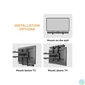 Kép 7/10 - Equip Soundbar fali konzol - 650895 (Támogatott szélesség: 86-155mm, rezgés csökkentés, fekete)
