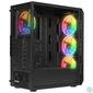 Kép 3/6 - Everest Számítógépház - X-RACER (fekete; üveg; ATX; alsó táp; 4x120mm LED, 1xUSB3.0 + 2xUSB2.0)