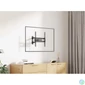 Kép 1/3 - Manhattan TV állvány - Fali, dönthető, forgatható, szintezhető, TV állvány Fekete (max.VESA:400x400)(32"-55"-ig)