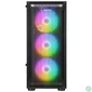 Kép 3/6 - Rampage Számítógépház - SHIVA  (fekete; ablakos; ATX, alsó táp, 4x120mm LED)