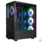 Kép 4/7 - Rampage Számítógépház - SHIVA  (fekete; ablakos; ATX/Micro ATX/Mini-ITX; alsó táp; 4x120mm LED)