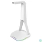 Kép 3/5 - Rampage Fejhallgató állvány - TOWER T14 (fehér, műanyag, USB HUB, RGB)