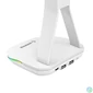 Kép 5/5 - Rampage Fejhallgató állvány - TOWER T14 (fehér, műanyag, USB HUB, RGB)