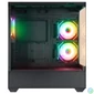 Kép 4/6 - Rampage Számítógépház - CALIBRE (fekete; üveg; mATX; alsó táp; 3x120mm RGB, 1xUSB3.0 + 2xUSB2.0)
