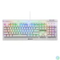 Kép 1/4 - Sharkoon Billentyűzet Mechanikus - Skiller SGK3 White/Red (Kailh Red mechanika; Világítás; fehér; angol)