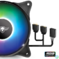Kép 6/9 - Spirit of Gamer Cooler 12cm - CENTRAL RGB V120IN (25,3dB; max. 39,6 m3/h; 3pin csatlakozó(Molex); ház hűtésre, RGB LED)