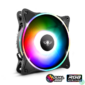 Kép 4/9 - Spirit of Gamer Cooler 12cm - DUAL RGB V120TW (25,3dB; max. 39,6 m3/h; 3pin csatlakozó(Molex); ház hűtésre, RGB LED)