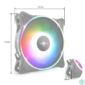 Kép 6/9 - Spirit of Gamer Cooler 12cm - DUAL RGB V120TW (25,3dB; max. 39,6 m3/h; 3pin csatlakozó(Molex); ház hűtésre, RGB LED)