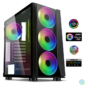 Kép 6/9 - Spirit of Gamer Számítógépház - GHOST III RGB (fekete, ablakos, 8x12cm ventilátor, ATX, mATX, 2xUSB3.0, 1xUSB2.0)