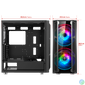 Kép 6/10 - Spirit of Gamer Számítógépház - GHOST 5 RGB (fekete, ablakos, 2x20cm, 4x12cm ventilátor, ATX, mATX, 2xUSB3.0, 1xUSB2.0)