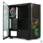 Kép 2/9 - Spirit of Gamer Számítógépház - GHOST ONE RGB (fekete, ablakos, 2x12cm ventilátor, ATX, mATX, 2xUSB3.0, 1xUSB2.0)