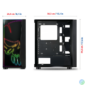 Kép 5/9 - Spirit of Gamer Számítógépház - GHOST ONE RGB (fekete, ablakos, 2x12cm ventilátor, ATX, mATX, 2xUSB3.0, 1xUSB2.0)
