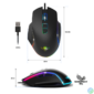 Kép 3/9 - Spirit of Gamer Egér - PRO-M1 (Optikai, 8000DPI, 7 programozható gomb, harisnyázott kábel, fekete)