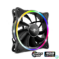 Kép 3/9 - Spirit of Gamer Cooler 12cm - CIRCLE RGB V120EX (25,3dB; max. 39,6 m3/h; 3pin csatlakozó(Molex); ház hűtésre, RGB LED)