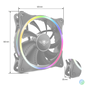 Kép 8/9 - Spirit of Gamer Cooler 12cm - CIRCLE RGB V120EX (25,3dB; max. 39,6 m3/h; 3pin csatlakozó(Molex); ház hűtésre, RGB LED)