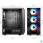 Kép 11/11 - Spirit of Gamer Számítógépház - Rogue VI RGB (fekete, ablakos, 8x12cm ventilátor, alsó táp,  ATX, 1xUSB3.0, 2xUSB2.0)