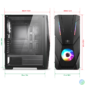 Kép 4/10 - Spirit of Gamer Számítógépház - Rogue V RGB (fekete, ablakos, 8x12cm ventilátor, alsó táp,  ATX, 1xUSB3.0, 2xUSB2.0)