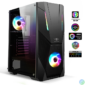 Kép 5/10 - Spirit of Gamer Számítógépház - Rogue V RGB (fekete, ablakos, 8x12cm ventilátor, alsó táp,  ATX, 1xUSB3.0, 2xUSB2.0)